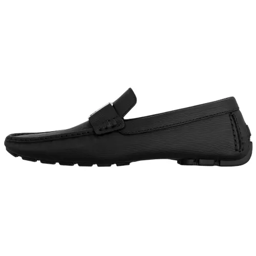 LOUIS VUITTON Monte Carlo Calfskin Loafers Men's Black