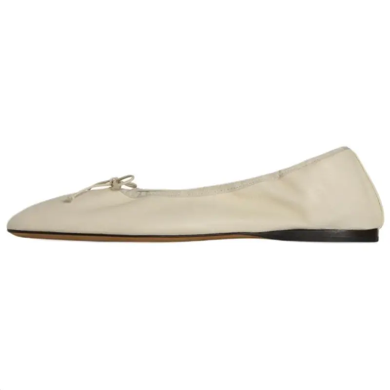 THE ROW Awar Sheepskin Casual Shoes Women's Beige Yellow