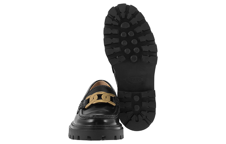 TOD'S Logo Plaque Slip On Loafers Women's