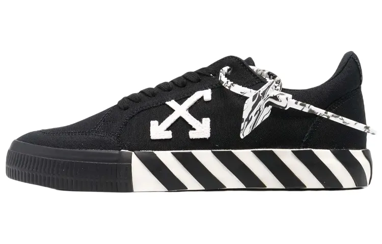 OFF WHITE Low Vulcanized Canvas Sneaker 'Black White Orange'