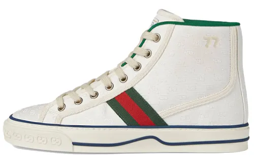 Gucci Wmns Tennis 1977 High 'White Mini GG' Women's