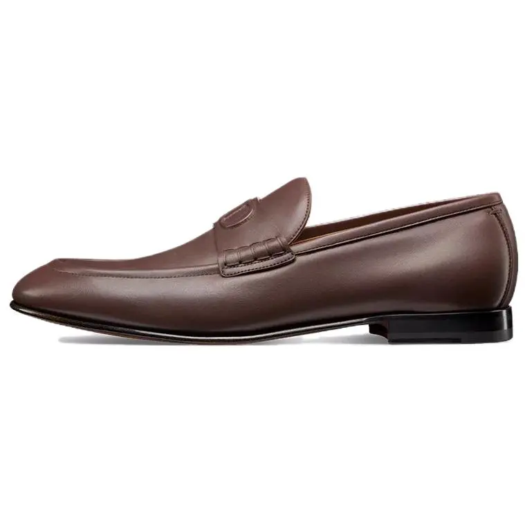 DIOR Timeless Fle Cow Leather Casual Shoes Men's Brown