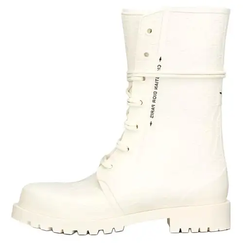 DIOR DiorCamp Trendy Ankle Boots Women's White