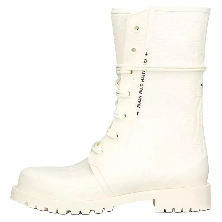 DIOR DiorCamp Trendy Ankle Boots Women's White