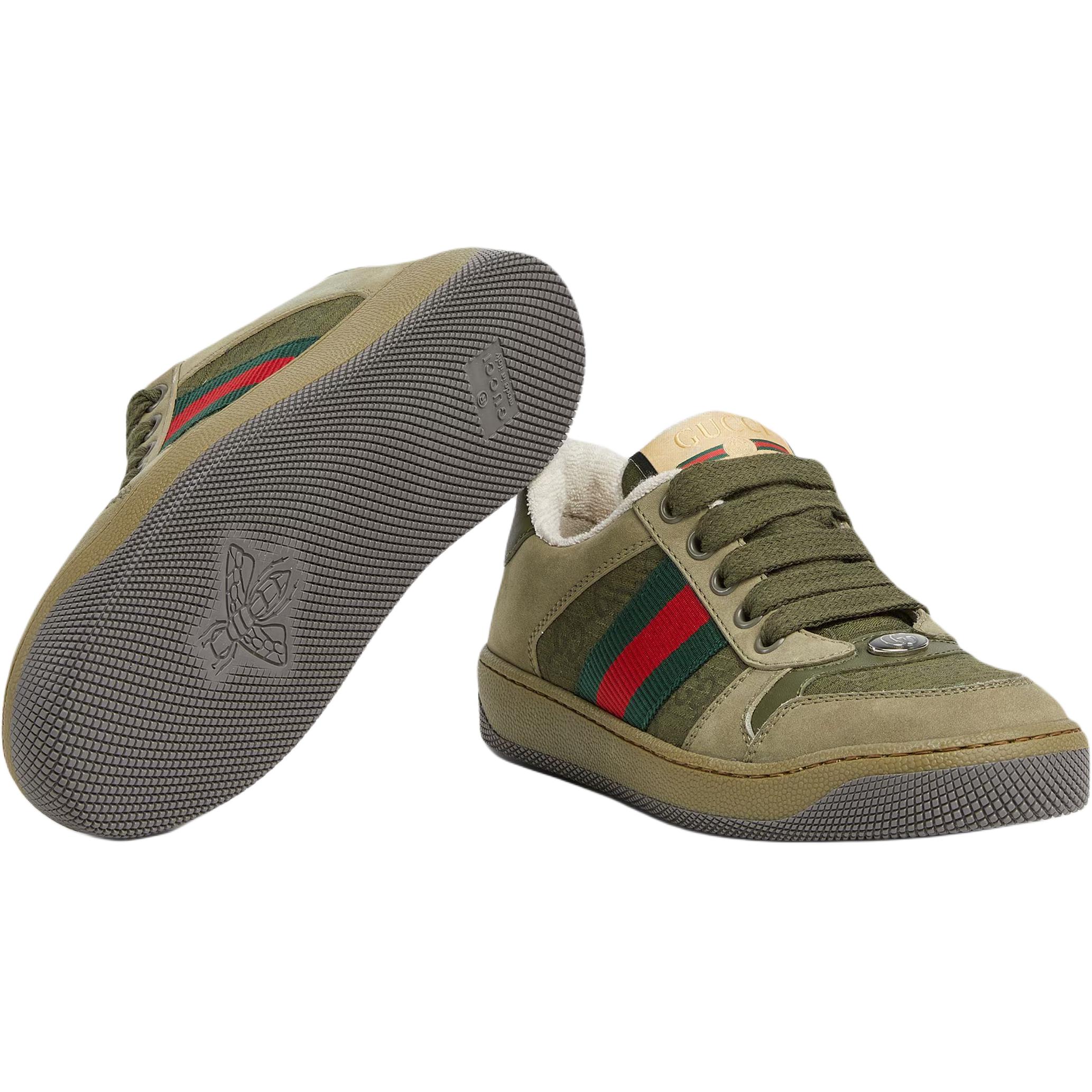 Детские кеды Gucci Screener (зеленые) — фото 6