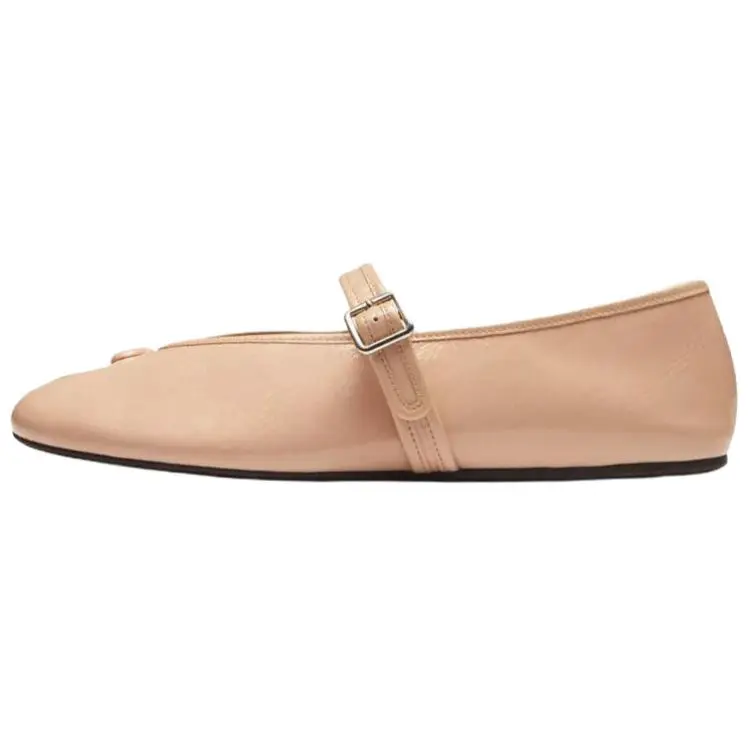 COACH Babies Avec C Sculpte Patent Leather Flat Mary Jane Shoes Women's Pink