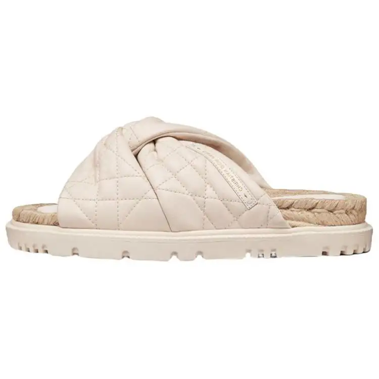 DIOR Dtwist Slide Slippers Women's Beige