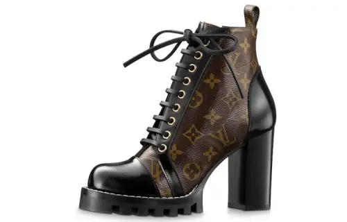 LOUIS VUITTON Star Trail Ankle Boots 8cm Women's Brown