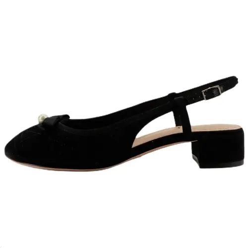 DIOR Ballet Cannage Chunky Heel High Heels 3cm Women's Black