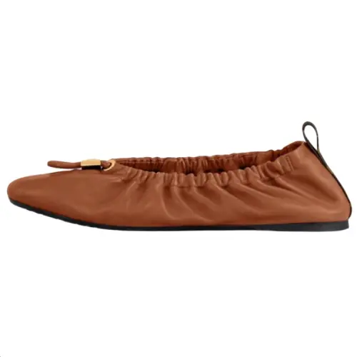 LOUIS VUITTON Nolita Sheepskin Casual Shoes Women's Brown