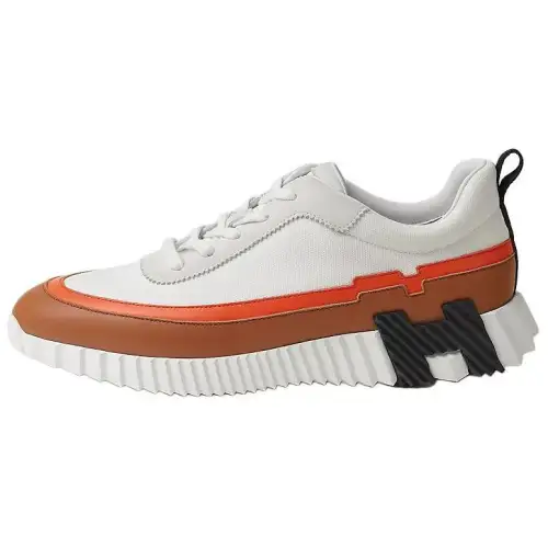 HERMES Bouncing Low top Casual Shoes Men's White