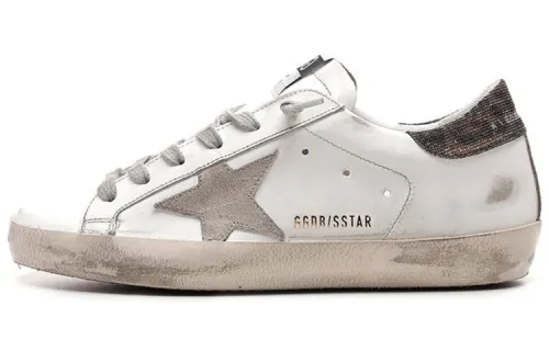 Golden Goose Super Star Stylish Skateboarding Shoes Women's White Distressed