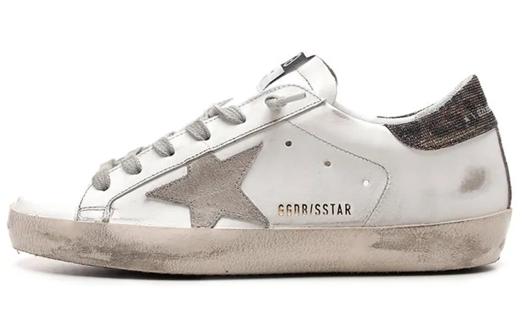 Golden Goose Super Star Stylish Skateboarding Shoes Women's White Distressed