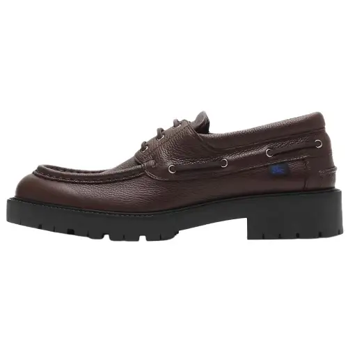 Burberry Raft Calfskin Casual Shoes Men's Brown