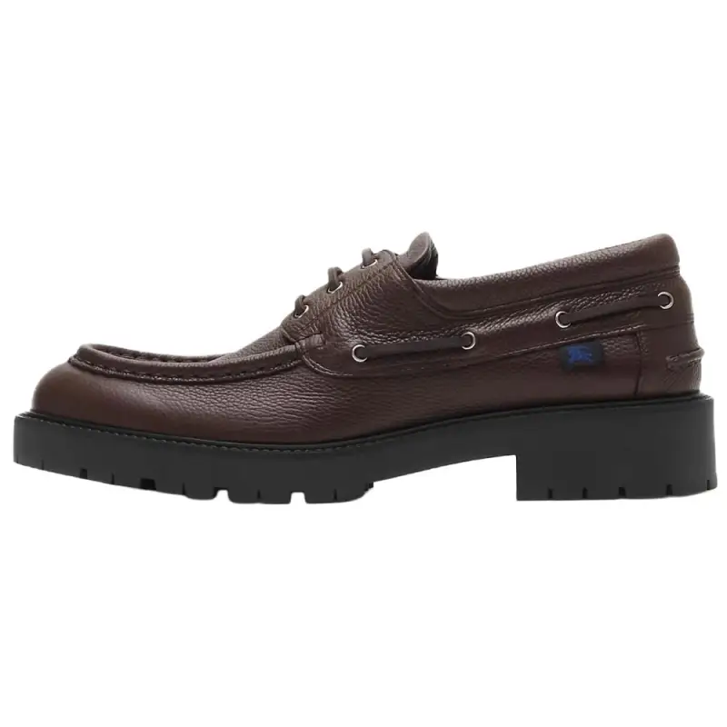 Burberry Raft Calfskin Casual Shoes Men's Brown