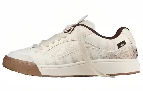 Cactus Jack x DIOR B713 Travis Scott Leather Low top Stylish Skateboarding Shoes Men's White Brown