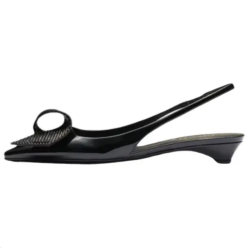 PRADA Leather Casual Shoes Women's Black