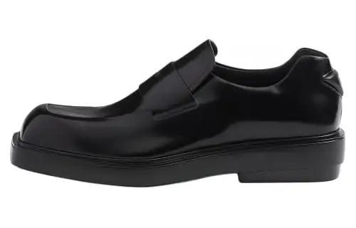 PRADA Leather Loafers 4.5cm Men's Black
