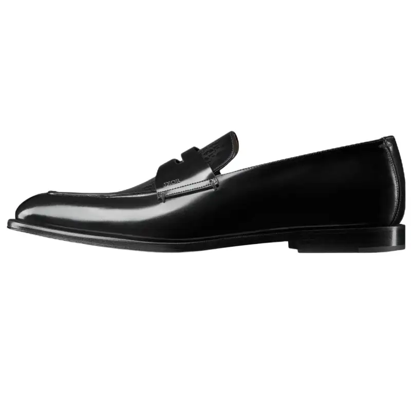 DIOR Timeless Cow Leather Loafers Men's Black