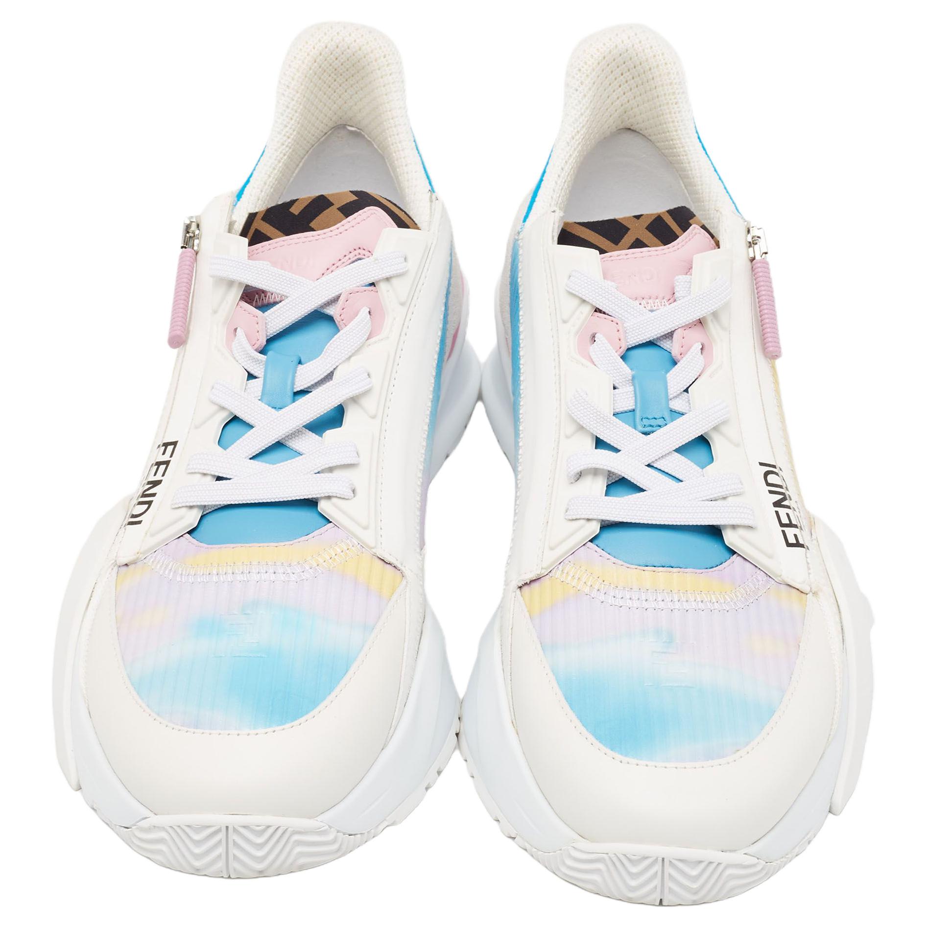 FENDI Flow Low Top White Light Blue