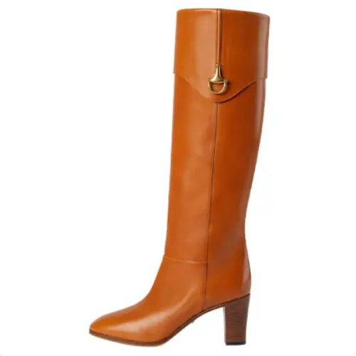 GUCCI Half Horsebit Leather Boots