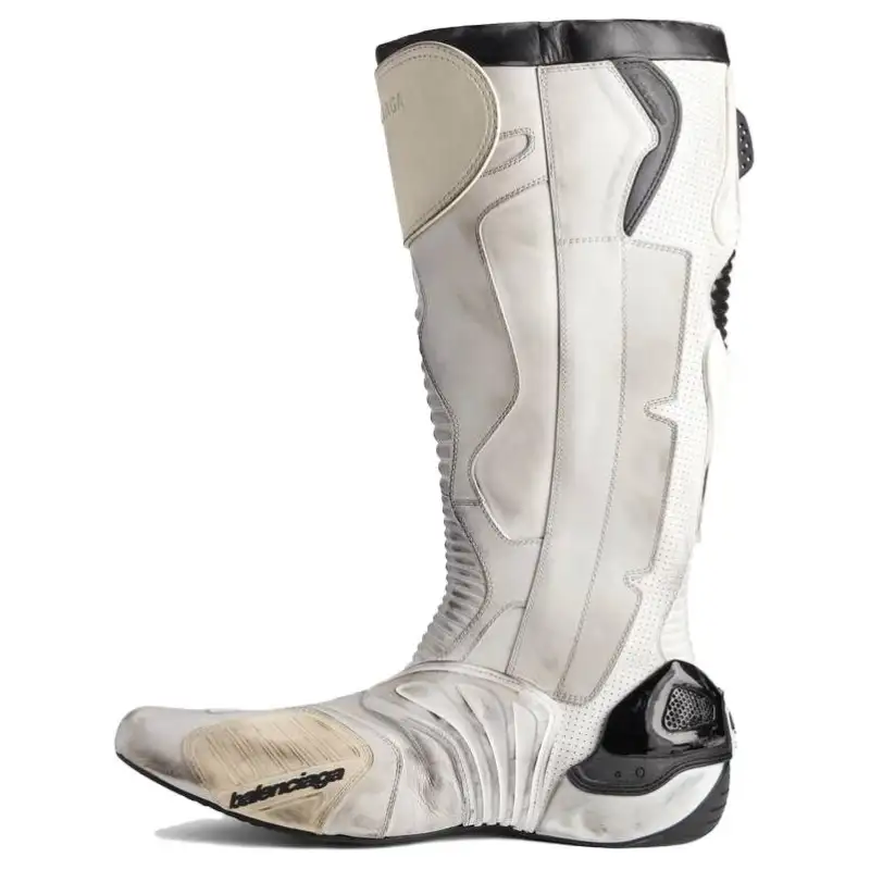 Balenciaga Cow Leather Knee high Boots Men's Beige