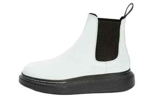 Alexander McQueen Alexander McQueen Hybrid Comfortable Everyday Chelsea Boots Women's White