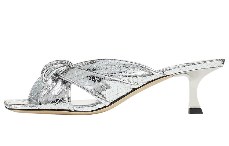Jimmy Choo Avenue 50mm Metallic-effect Mules