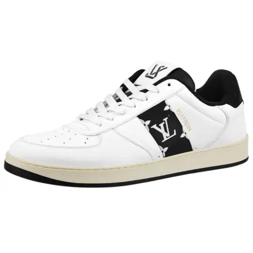 LOUIS VUITTON Rivoli Sneakers 'White With Black Side Monogram Band'