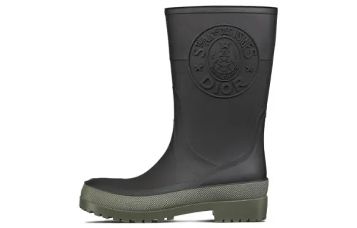 DIOR Diorunion Rubber Fashion Ankle Boots Women's Black