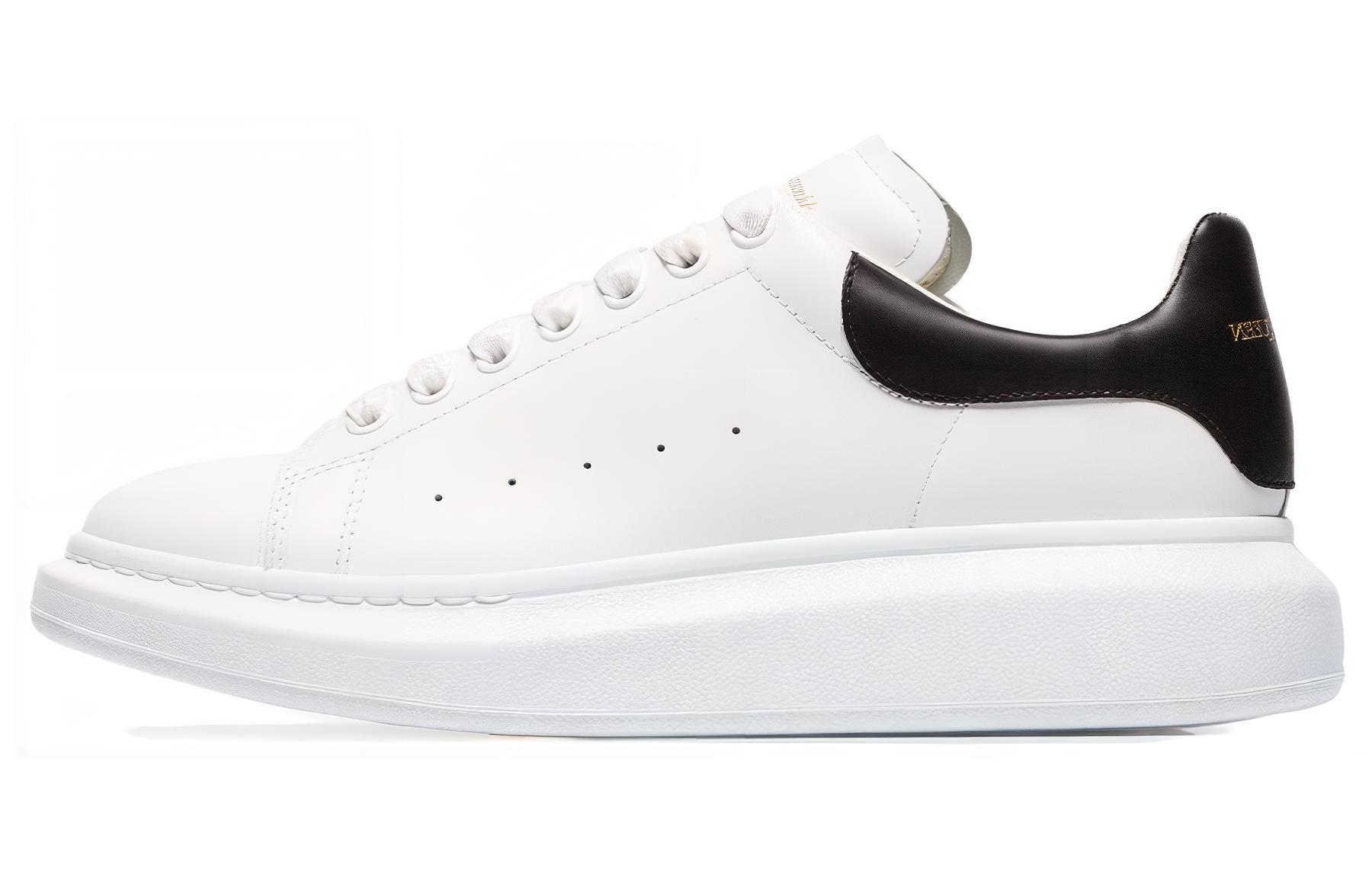 Alexander McQueen Интерьер Эксклюзивный Маккуин Негабаритный кроссовки плавные маленькие кожаный Низкая банда популярный панель обувь мужской стиль черный белый