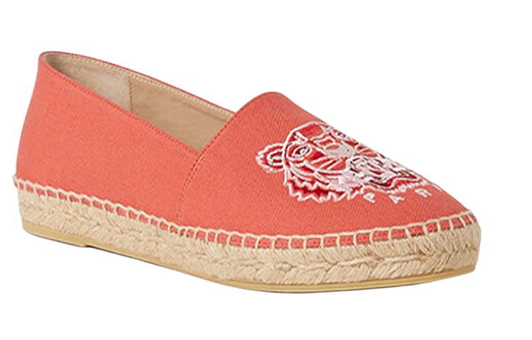 KENZO Tiger Canvas Espadrilles Women's Casual Shoes Women's Red