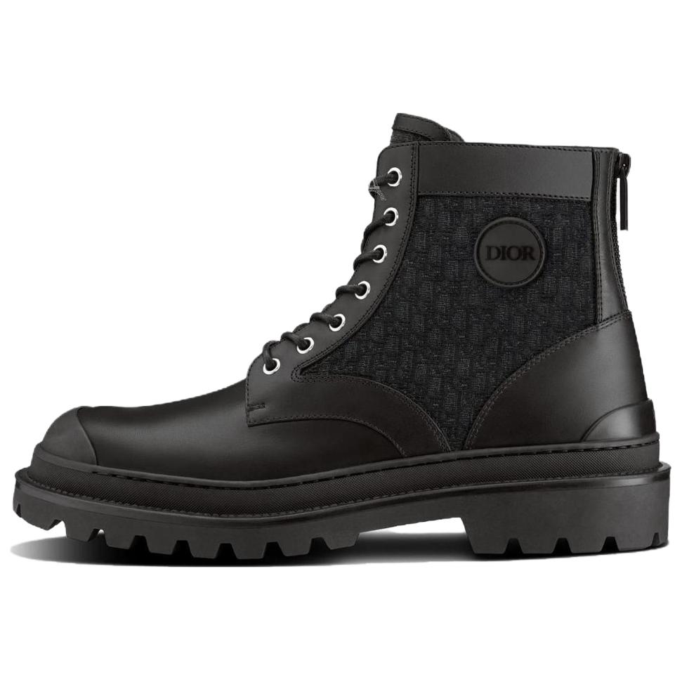 DIOR Explorer Cow Leather Ankle Boots Men's Black