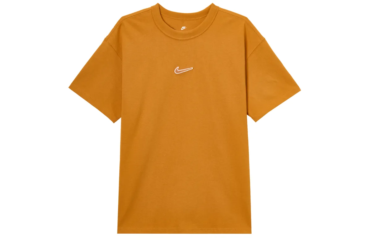 Nike T-Shirts Men's Orange Crew Neck Moderate