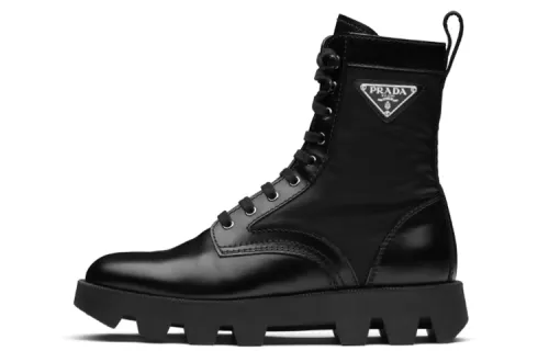 PRADA Monolith Combat Boots Men's Black