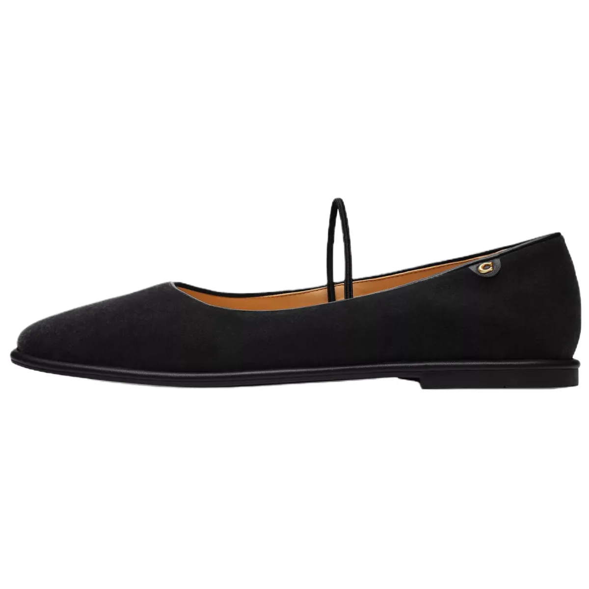 COACH Emilia Flat Mary Jane Shoes 0.6cm Women's Black