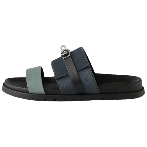 HERMES Slide Slippers Men's Blue