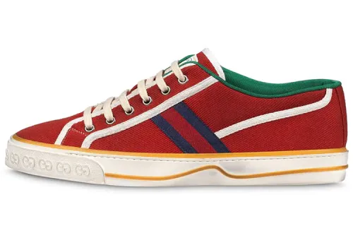 GUCCI Tennis 1977 Low top Low top Stylish Skateboarding Shoes Women's Red