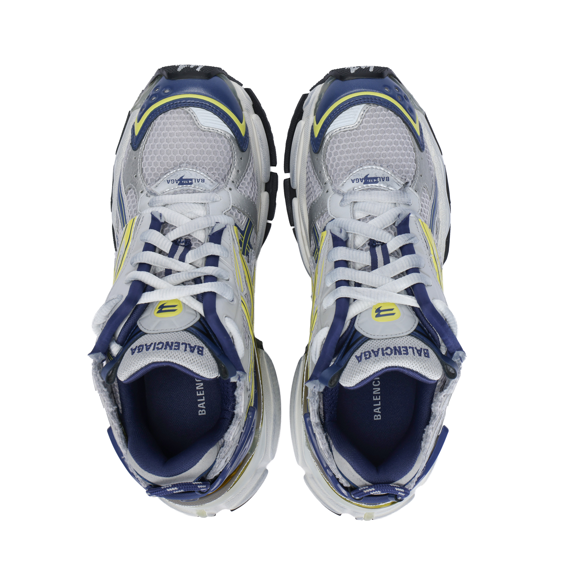 Мужские кроссовки Balenciaga Runner (бело-синие) — фото 3