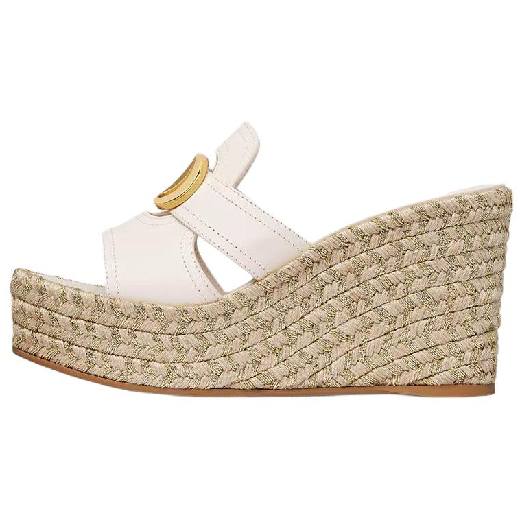 DIOR 30 Montaigne Slide Slippers 9.5cm Women's White