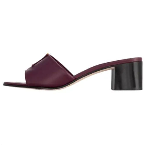 LOUIS VUITTON Slip Resistant Slip Resistant Slide Slippers 4.5cm Women's Red