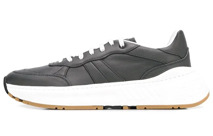 Bottega Veneta Speedster Cow Leather Patchwork Low top Casual Shoes Men's Black White