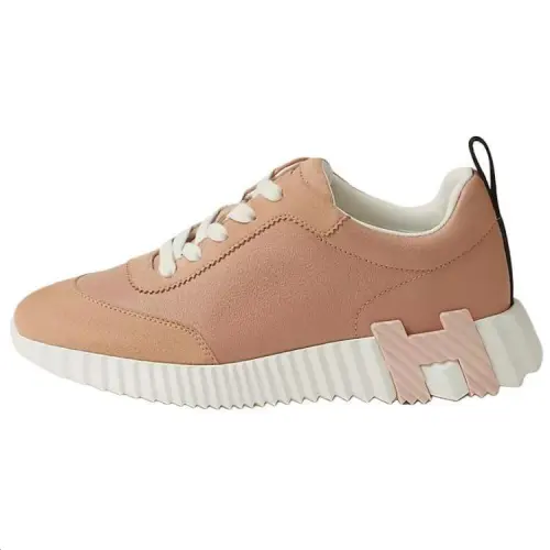 HERMES Bouncing Low top Casual Shoes 4CM Women's Pink