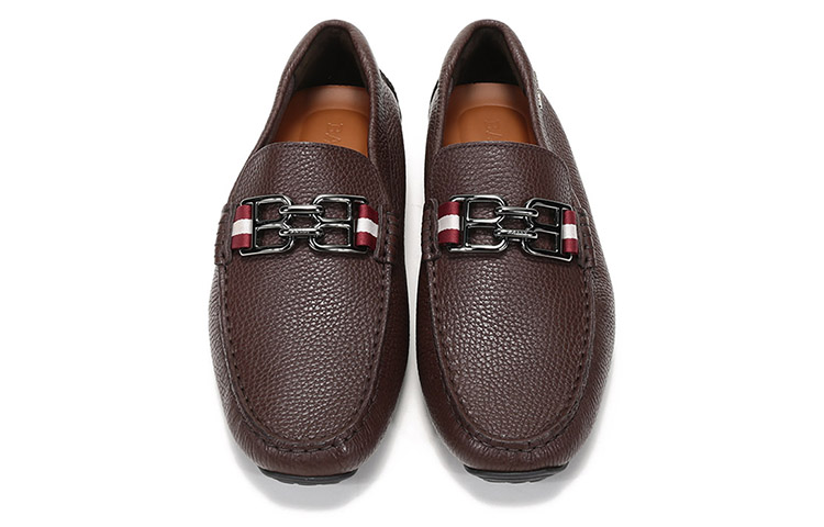 BALLY Leather Loafers Men's Coffee
