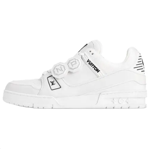 LOUIS VUITTON Nigo Collaboration Trainer FW25 Cow Leather Low top Skateboard Shoes Unisex White