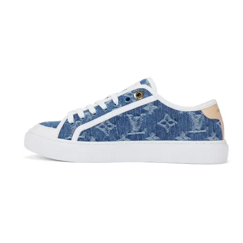 LOUIS VUITTON Lagoon Sneaker 25ss Spring Summer, Cookie Shoes Low top Canvas Shoes Women's Blue