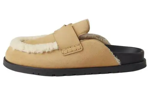 HERMES Go Closed Toe Slippers Men's Brown