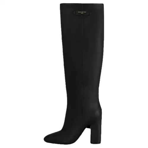 LOUIS VUITTON Donna Calfskin Knee high Boots 10.5cm Women's Black