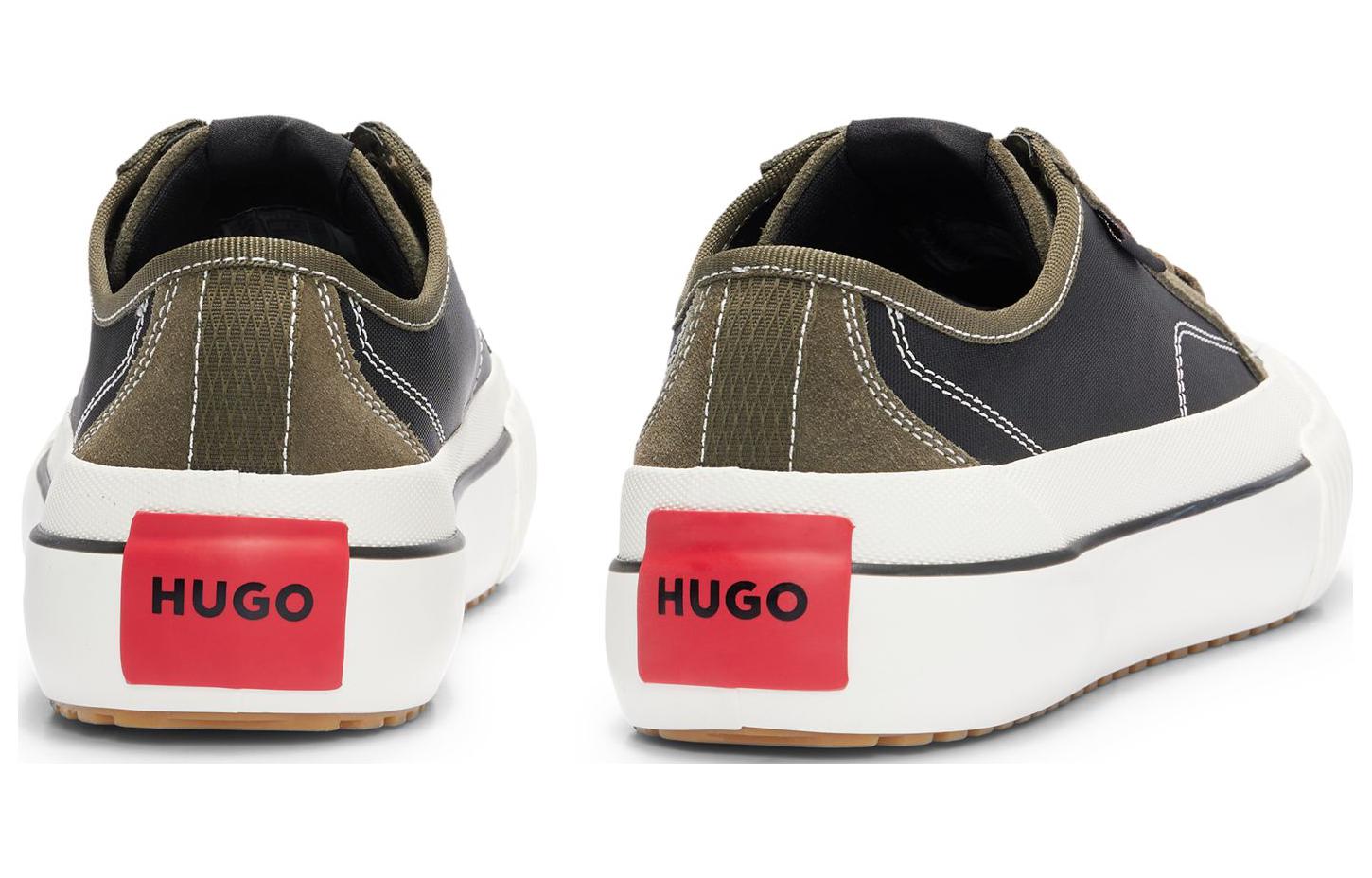 HUGO BOSS Low top Skateboard Shoes Men's Black Green