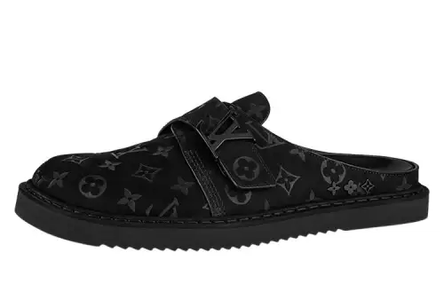 LOUIS VUITTON Easy Mules 'Black Monogram'